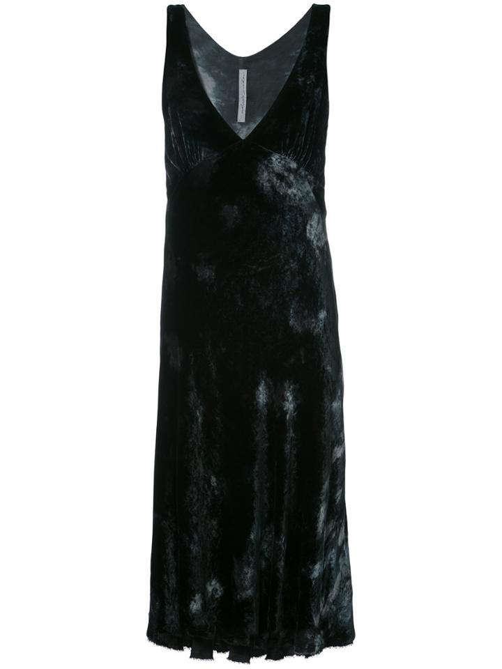 Raquel Allegra Velvet Tie Dye Tulip Dress - Black