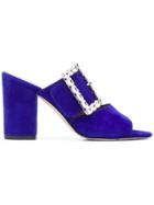 Paris Texas Buckled High-heeled Sandals - Blue