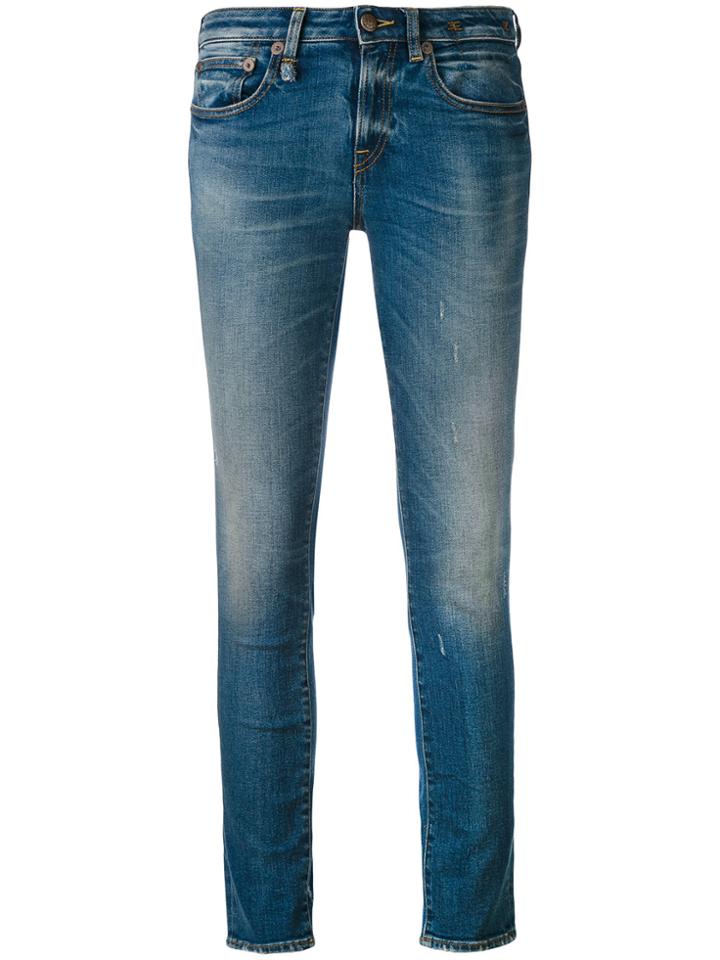 R13 Cropped 'alison' Jeans - Blue