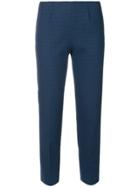 Piazza Sempione Cropped Slim Fit Trousers - Blue
