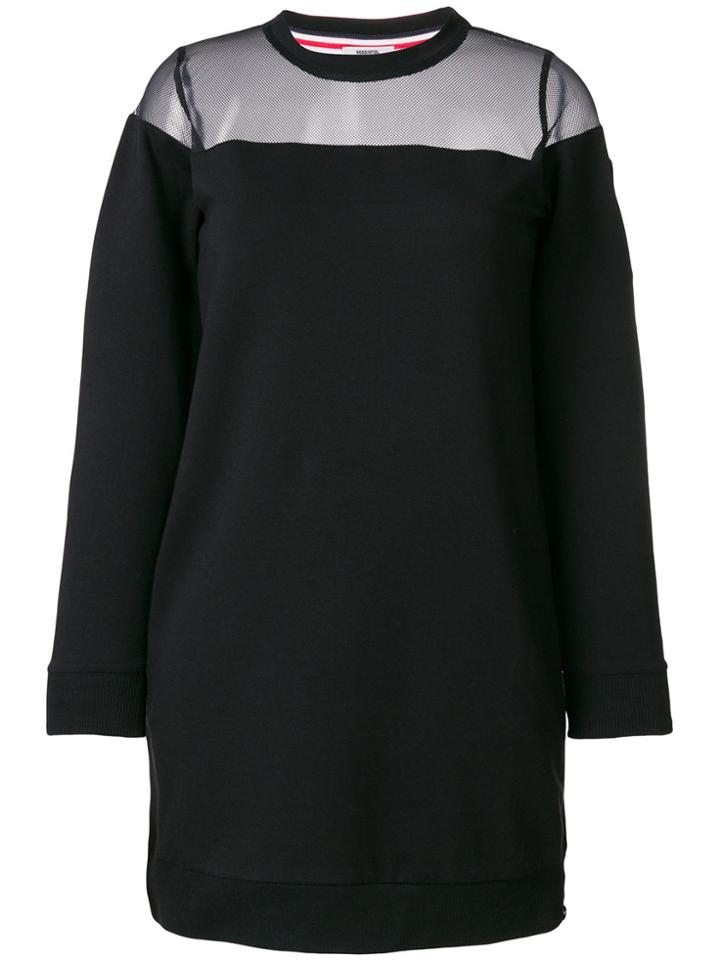 Rossignol Mesh Panel Sweatshirt Dress - Black