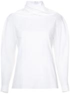 Delpozo Draped Collar Shirt - White