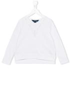 Ralph Lauren Kids Embroidere Detail Sweatshirt, Toddler Girl's, Size: 3 Yrs, White