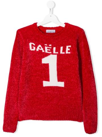 Gaelle Paris Kids Textured Logo Sweater