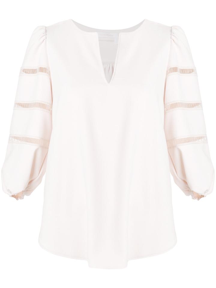 See By Chloé Cutout-detail Blouse - Nude & Neutrals
