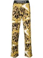 Versace Wild Barocco Print Loose Trousers - Black