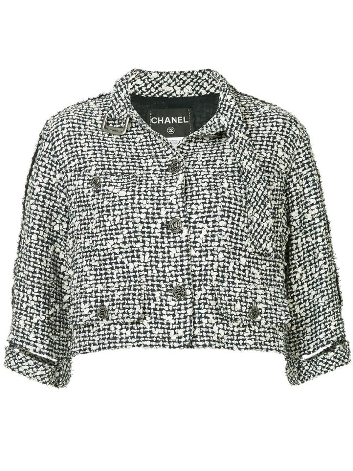 Chanel Vintage Long Sleeve Tweed Jacket - Blue