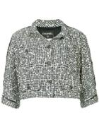 Chanel Vintage Long Sleeve Tweed Jacket - Blue