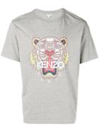 Kenzo Tiger Embroidered T-shirt - Grey