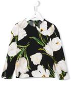 Dolce & Gabbana Kids Floral Print Blouse, Girl's, Size: 6 Yrs, Black