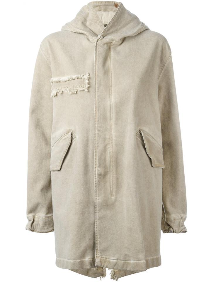 Mr & Mrs Italy Hooded Military Coat, Women's, Size: Xs, Nude/neutrals, Cotton/spandex/elastane