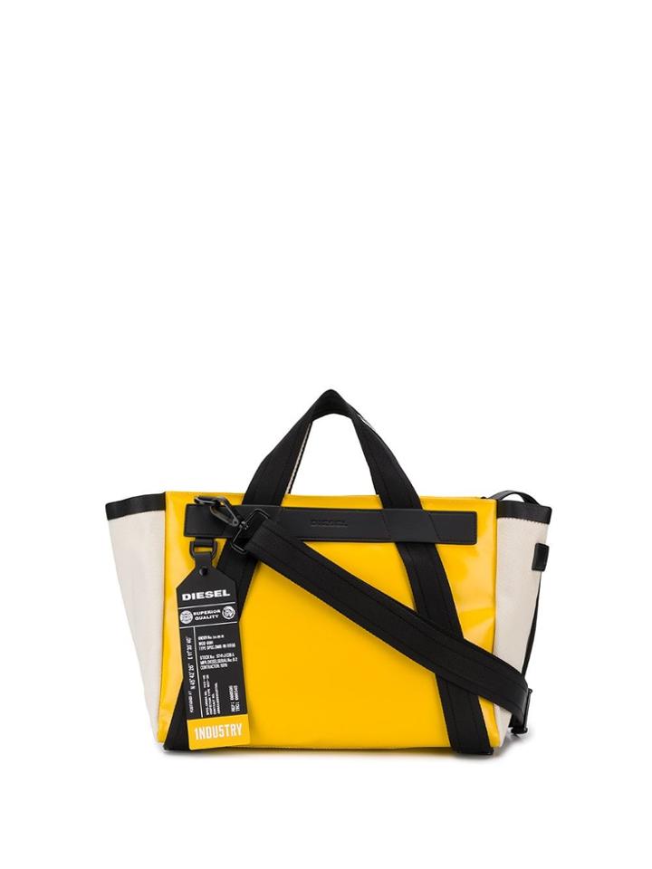 Diesel Colour Block Tote Bag - Yellow