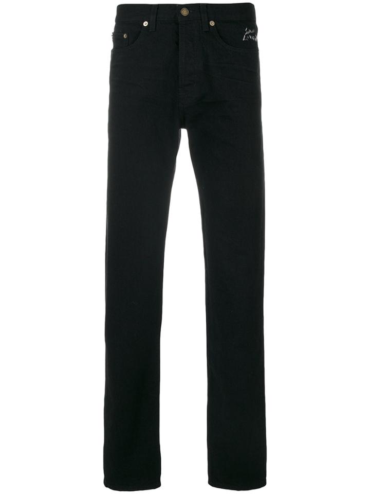 Saint Laurent Classic Fitted Jeans - Black