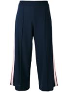 Mother Of Pearl - Cropped Trousers - Women - Acetate/viscose/wool - 8, Blue, Acetate/viscose/wool