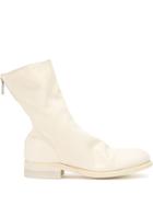 Guidi Rear-zip Ankle Boots - White