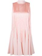 Giamba - Fringed Dress - Women - Polyester/spandex/elastane/acetate/viscose - 40, Women's, Pink/purple, Polyester/spandex/elastane/acetate/viscose