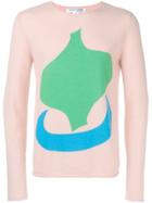 Comme Des Garçons Shirt Boys Colour Block Jumper - Pink & Purple