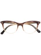 Oliver Peoples Jardinette Glasses, Brown, Acetate/metal