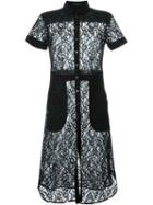 Loveless - Lace Shirt Dress - Women - Cotton/rayon - 36, Black, Cotton/rayon