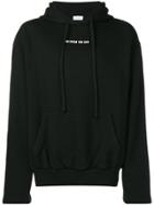 Ih Nom Uh Nit Frayed Graphic Logo Hoodie - Black