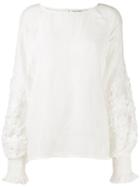 Essentiel Antwerp Floral Embroidered Blouse - White