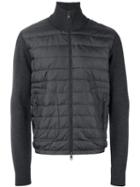 Moncler Knitted Sleeve Jacket, Men's, Size: Medium, Grey, Acrylic/polyamide/goose Down
