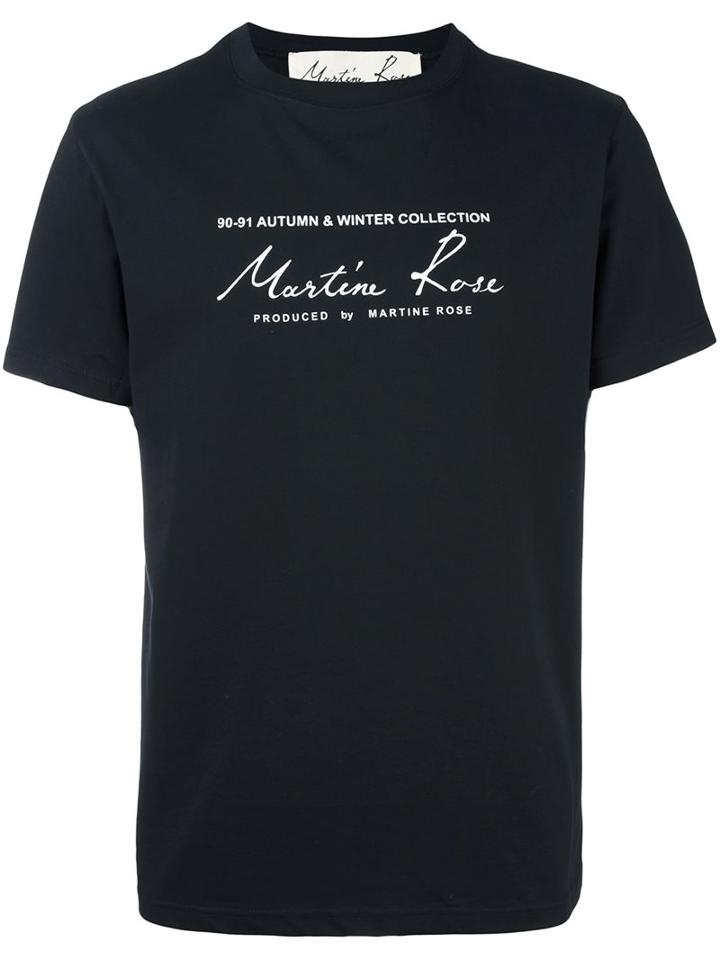 Martine Rose 'classic Logo' T-shirt, Adult Unisex, Size: Small, Black, Cotton