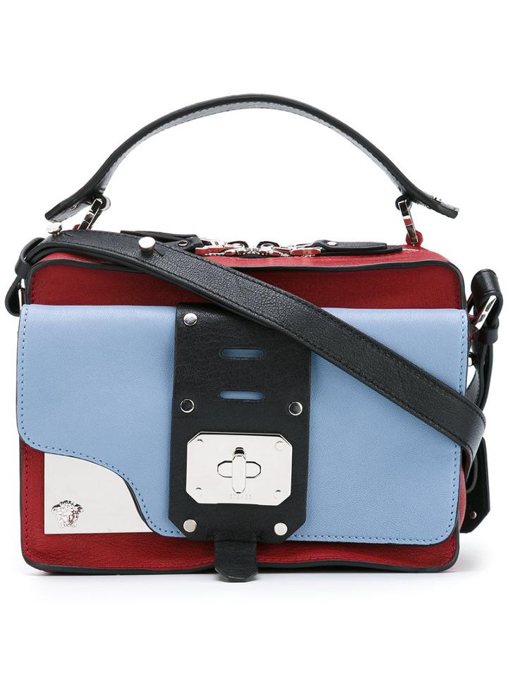 Versace - Metal Plaque Shoulder Bag - Women - Goat Skin - One Size, Women's, Red, Goat Skin