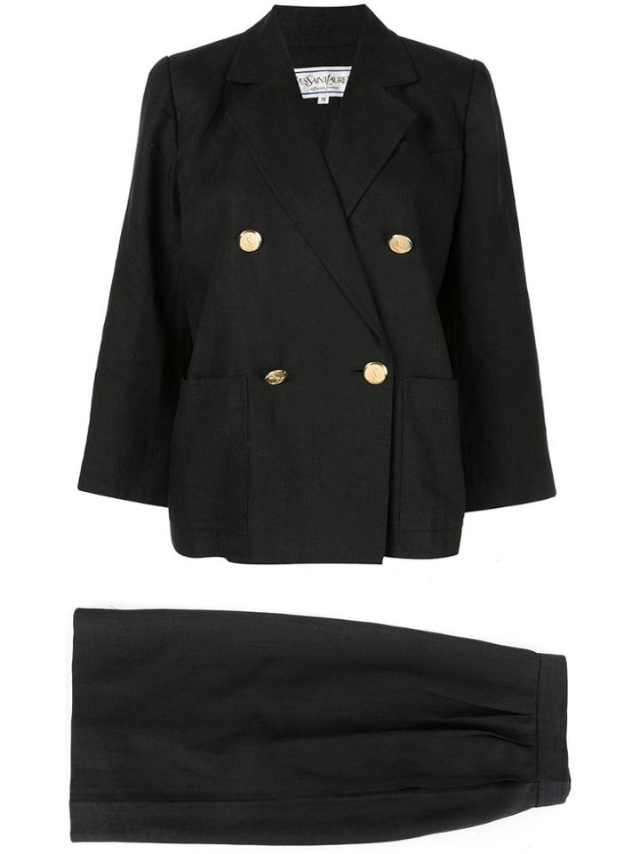 Yves Saint Laurent Vintage Two-piece Suit - Black