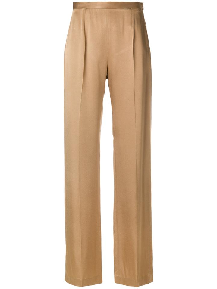 Styland High Waisted Flared Trousers - Nude & Neutrals