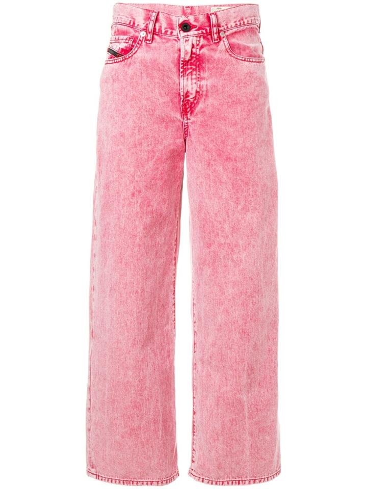 Diesel Wide Leg Jeans - Red