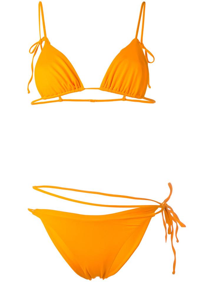 Sian Swimwear - Maja Bikini Set - Women - Polyamide/spandex/elastane - M, Yellow/orange, Polyamide/spandex/elastane