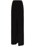 Poiret Column High-slit Maxi Skirt - Black