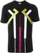 Les Hommes Urban Embroidered Stripe T-shirt