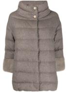 Herno Contrast Cuffs Padded Jacket - Neutrals