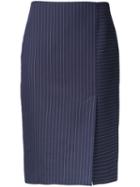 Dion Lee - Latitude Pinstripe Skirt - Women - Cotton - 14, Blue, Cotton