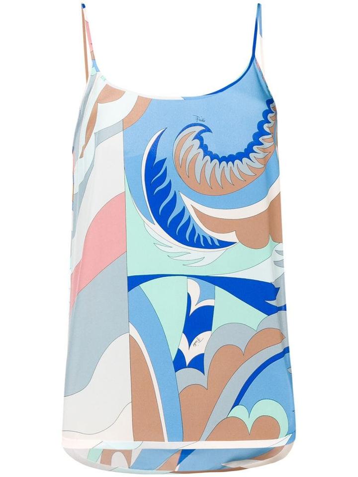 Emilio Pucci Blue Acapulco Print Top