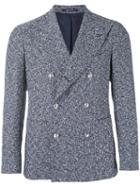 Tagliatore - Double Breasted Blazer - Men - Cotton/linen/flax/polyamide/cupro - 48, Blue, Cotton/linen/flax/polyamide/cupro