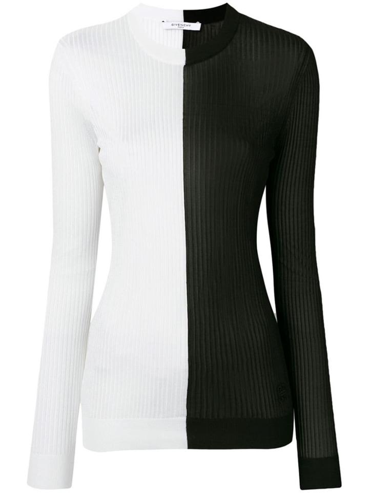 Givenchy Bicolour Knit Sweater - Black