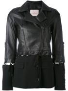 A.f.vandevorst - Fabric Panel Jacket - Women - Lamb Skin - 40, Black, Lamb Skin