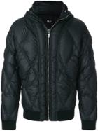 Versus Diamond Quilted Bomber Jacket - Black