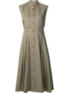 Tome Sleeveless Shirt Dress, Women's, Size: 4, Green, Cotton