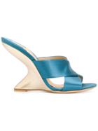 Salvatore Ferragamo F Wedge Sandal - Blue