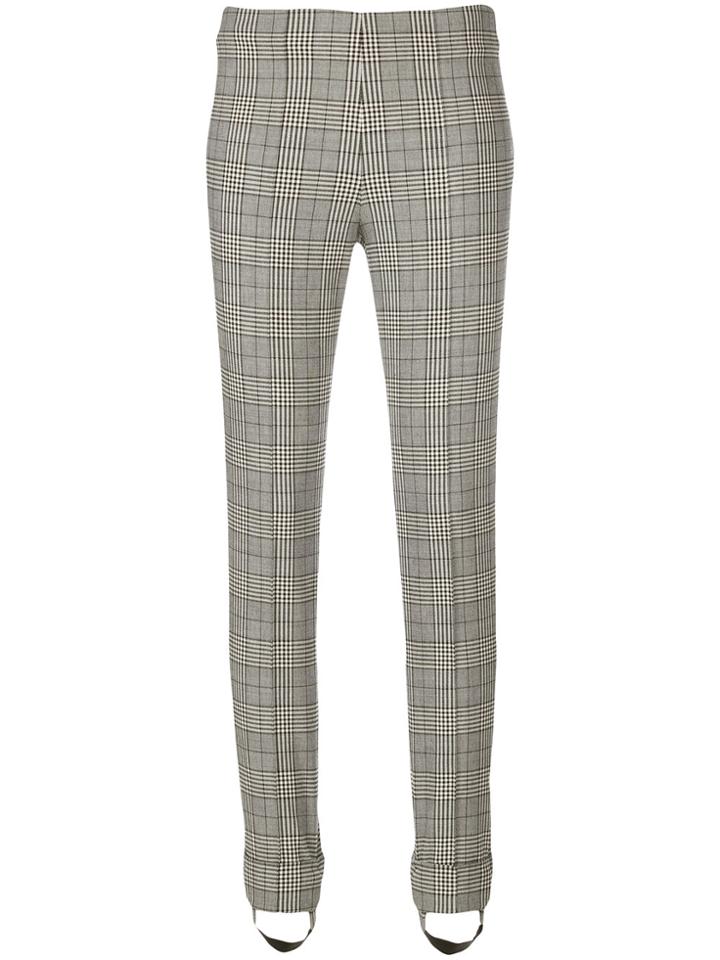 Ermanno Scervino Plaid Print Skinny Trousers - Grey