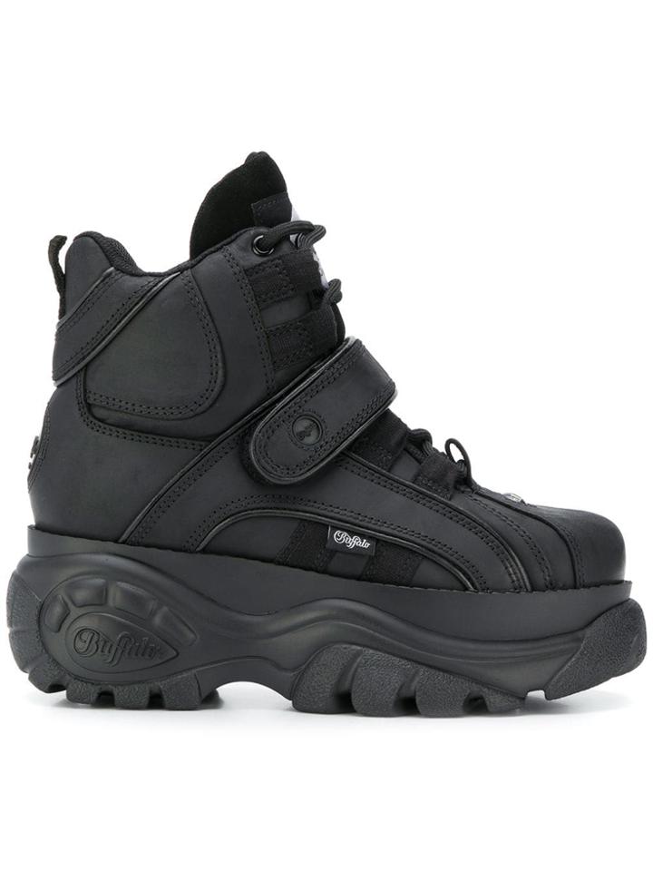 Buffalo Hi-top Platform Sneakers - Black