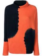 Suzusan Cashmere Two-tone Sweater - Orange