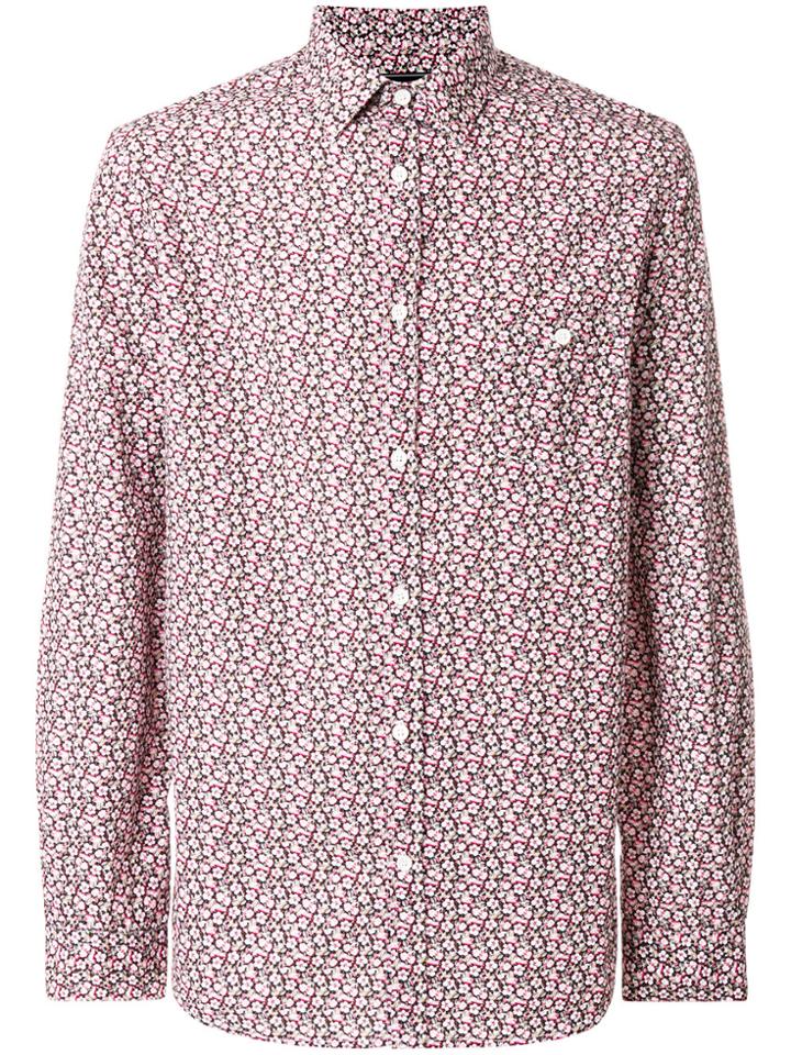 Paura Floral Print Shirt - Pink & Purple