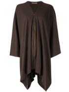 Issey Miyake Pre-owned Zip-up Poncho - Brown