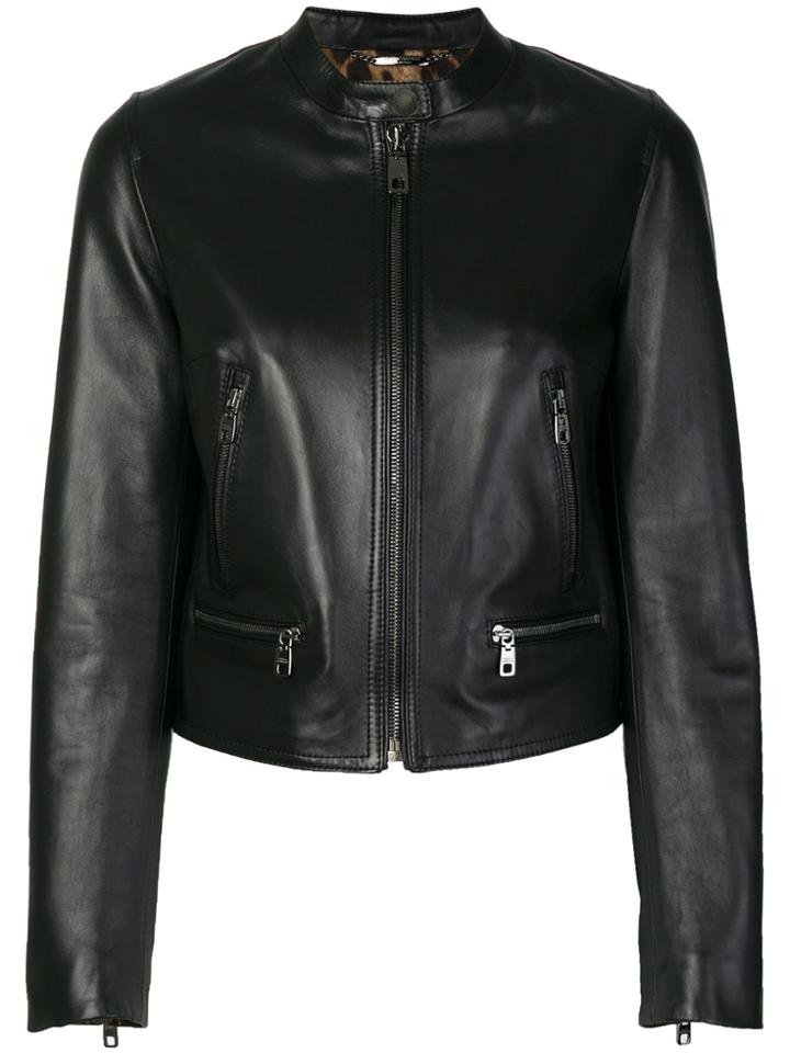 Dolce & Gabbana Classic Leather Jacket - Black