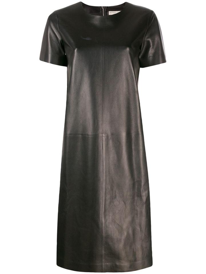 Bottega Veneta Plongé Leather Dress - Black